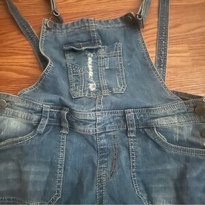 Hot Kiss Blue Denim Distressed Jumpsuit